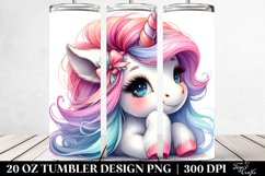 Baby Unicorn with Cool Haircut | 20 oz Tumbler Product Image 2
