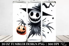 Simple Funny Halloween Clipart, Nightmare 20 Oz Tumbler Product Image 2