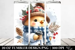 Cool Looking Chicken in Winter Clothes 20 Oz Tumbler Product Image 2