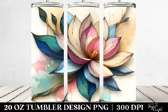 Abstract Wooden Magnolia | 20 oz Tumbler Product Image 2