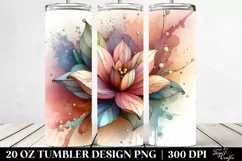 Abstract Pastel Wooden Stained Magnolia | 20 oz Tumbler Product Image 2