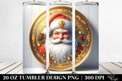 Vibrant Santa Portrait Clipart, 20 Oz Tumbler Product Image 2