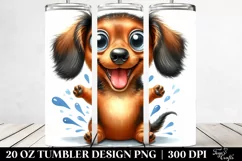 Funny Dachshund Smiling | 20 oz Tumbler Product Image 2