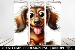 Cute Dachshund Popping Eyes Tumbler Product Image 2
