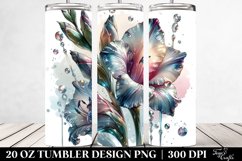 Metallic Gladiolus Tumbler Design Product Image 2