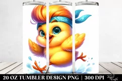 Cute Baby Chicken Running | 20 Oz Tumbler Product Image 2