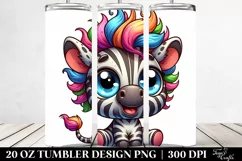 Crazy Baby Zebra Smiling | 20 oz Tumbler Product Image 2