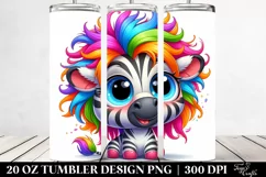 Crazy Baby Zebra Smiling | 20 oz Tumbler Product Image 2