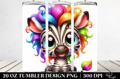 Crazy Baby Zebra Smiling | 20 oz Tumbler Product Image 2