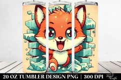 Excited Baby Fox for Winter, 20 Oz Tumbler Product Image 2