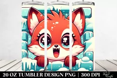 Excited Baby Fox for Winter, 20 Oz Tumbler Product Image 2