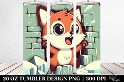 Excited Baby Fox for Winter, 20 Oz Tumbler Product Image 2