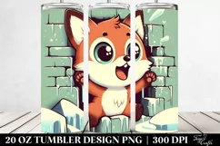 Excited Baby Fox for Winter, 20 Oz Tumbler Product Image 2