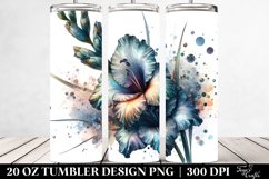 Gladiolus with Metallic Details Tumbler Design Product Image 2