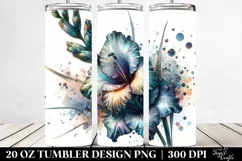 Gladiolus with Metallic Details Tumbler Design Product Image 2