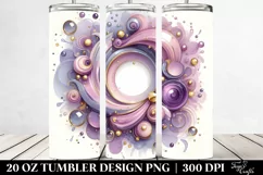 Glossy Violet, Watercolor 20 Oz Tumbler Product Image 2