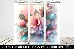Glossy Rhododendron, Watercolor 20 Oz Tumbler Product Image 2