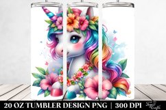 Colorful Baby Unicorn Lei 20 oz Tumbler Design Product Image 2