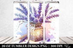 Detailed Pastel Wooden Lavender | 20 oz Tumbler Product Image 2