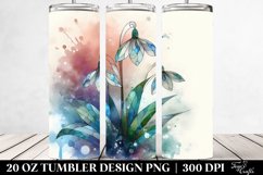 Colorful Stained Snowdrop Tumbler | 20 oz Tumbler Product Image 2