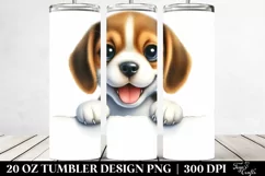 Cute Baby Beagle Smiling | 20 Oz Tumbler Product Image 2
