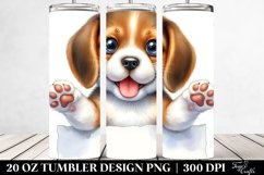 Cute Baby Beagle Smiling | 20 Oz Tumbler Product Image 2