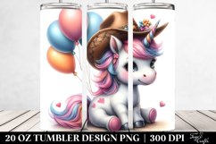Baby Unicorn Cowboy Hat | 20 Oz Tumbler Product Image 2