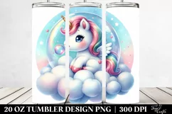 Baby Unicorn Bubble Cloud | 20 Oz Tumbler Product Image 2