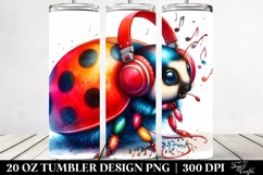 Colorful Ladybug Music | 20 oz Tumbler Product Image 2