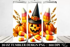 Funny Halloween Clipart, Candy Corn 20 Oz Tumbler Product Image 2
