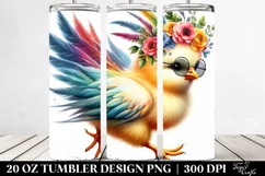 Baby Chicken Floral Wreath, 20 oz Tumbler Product Image 2