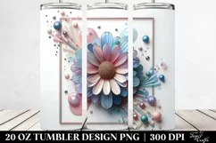 Glossy Daisy, Watercolor 20 Oz Tumbler Product Image 2