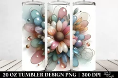 Glossy Daisy, Watercolor 20 Oz Tumbler Product Image 2