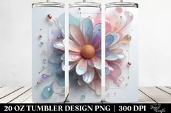 Glossy Daisy, Watercolor 20 Oz Tumbler Product Image 2