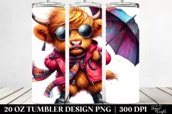Agressive Baby Highlandcow, 20 Oz Tumbler Product Image 2