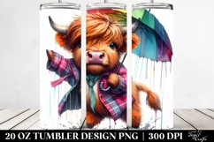 Agressive Baby Highlandcow, 20 Oz Tumbler Product Image 2