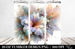 Abstract Glossy Petunia | 20 oz Tumbler Product Image 2