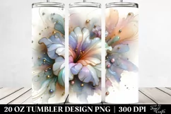 Abstract Glossy Petunia | 20 oz Tumbler Product Image 2