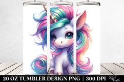 Baby Unicorn Cool Haircut | 20 Oz Tumbler Product Image 2