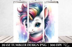 Baby Unicorn Cool Haircut | 20 Oz Tumbler Product Image 2