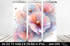 Abstract Pastel Poppy Tumbler Design Product Image 2