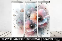 Abstract Pastel Poppy Tumbler Design Product Image 2