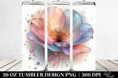 Abstract Pastel Poppy Tumbler Design Product Image 2