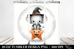 Baby Elephant on Star, Halloween 20 Oz Tumbler Product Image 2