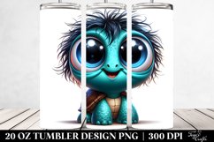 Crazy Baby Turtle Cartoon | 20 Oz Tumbler Product Image 2