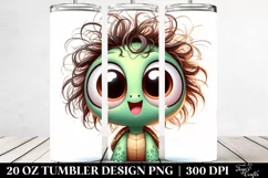 Crazy Baby Turtle Cartoon | 20 Oz Tumbler Product Image 2