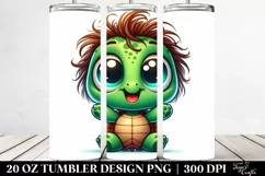 Crazy Baby Turtle Cartoon | 20 Oz Tumbler Product Image 2