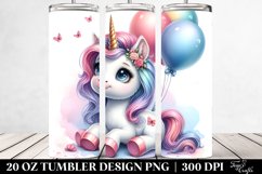 Baby Unicorn Balloons | 20 Oz Tumbler Product Image 2