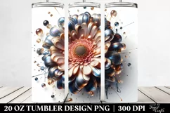 Glossy Gerbera Watercolor Splash | 20 Oz Tumbler Product Image 2