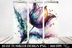 Shiny Tulip Watercolor Splash | 20 Oz Tumbler Product Image 2